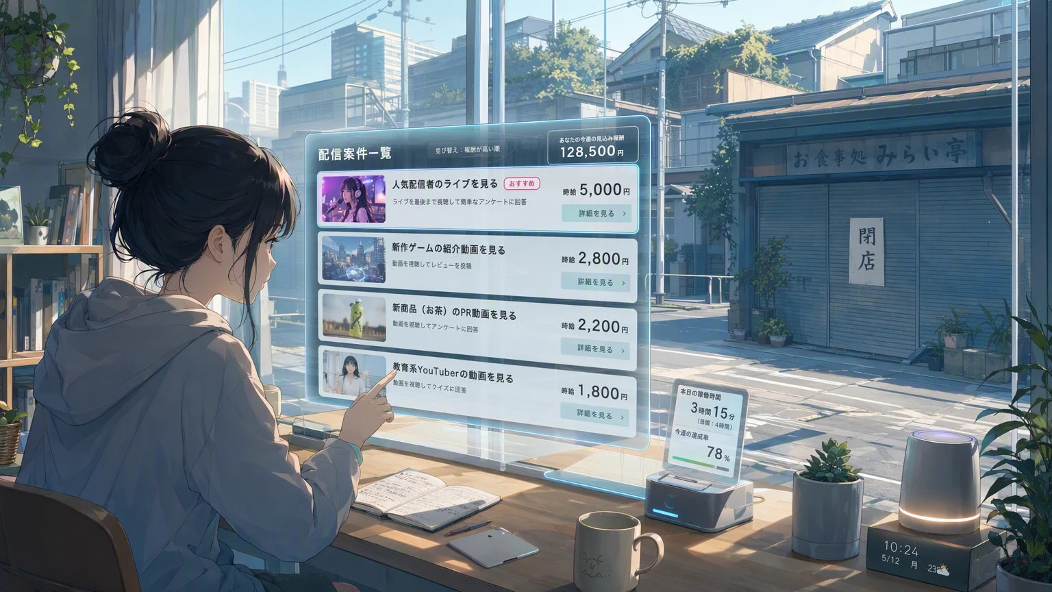 町より時給が高い